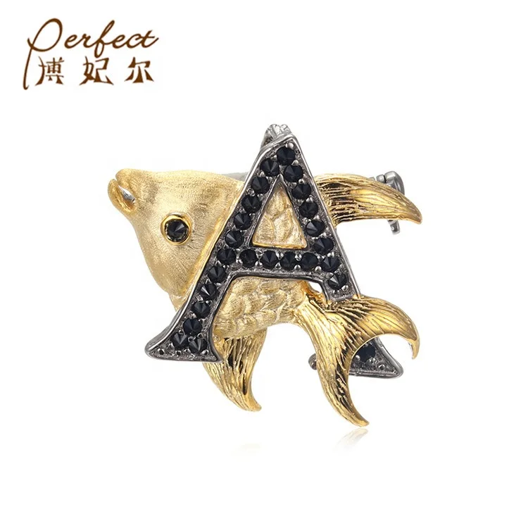 925 Sterling Silver Pendants Stainless Steel Fish Pendant Gold Plated Letter Pendant Jewelry