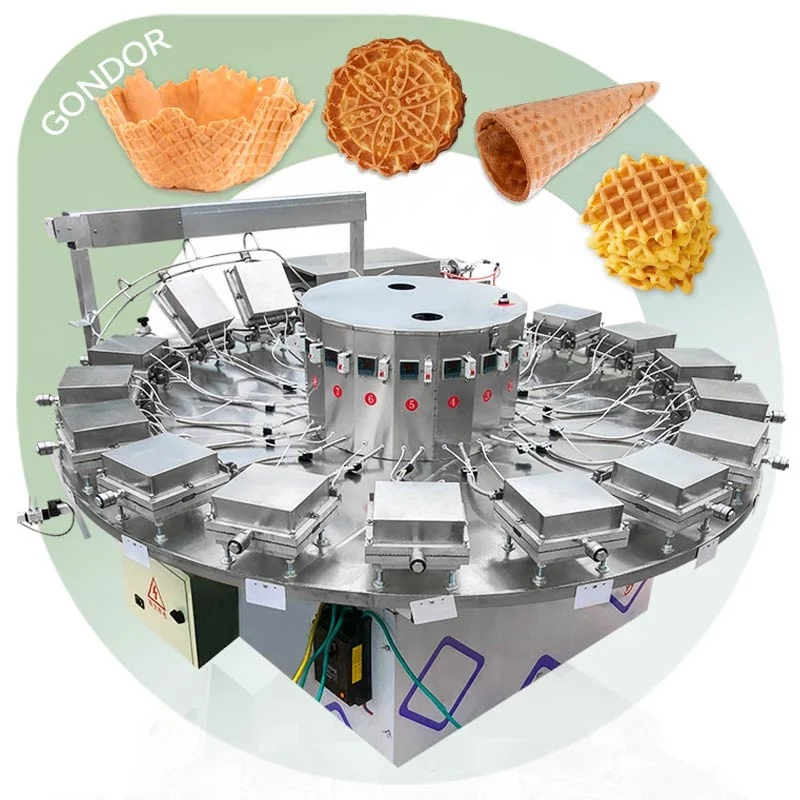 Stroopwafel Edible Tea Cup Commercial Icecream Wafer Egg Roll Rolled Sugar Waffle Ice Cream Cone Maker Make Machine