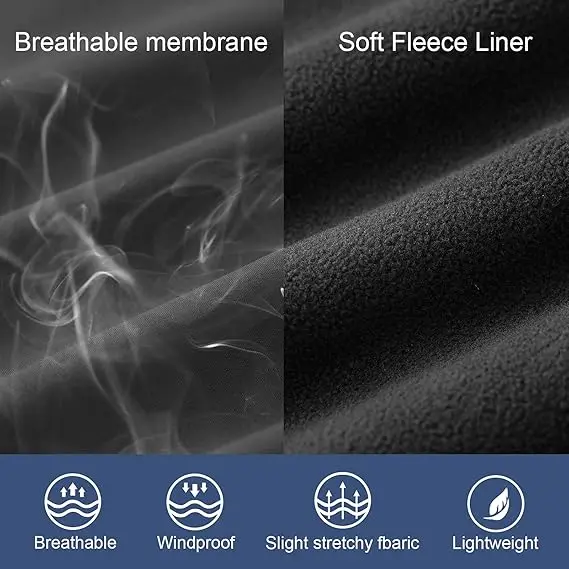 softshell jacket custom With Removable  Fleece Lined and Water Repellent Outdoor Reflective Coat mens jackets