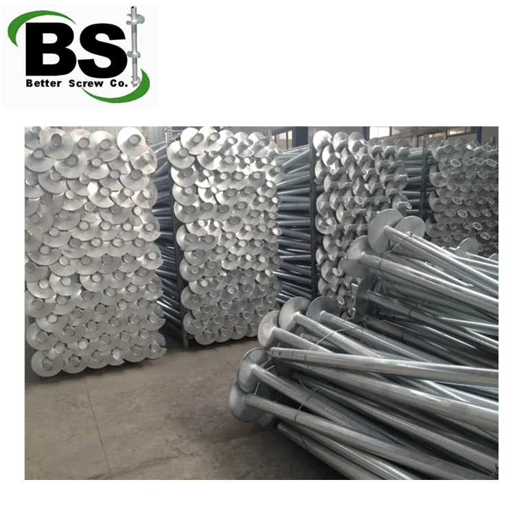 Footbridge Foundation Build Round Helical Pile Screw Pile Support Work