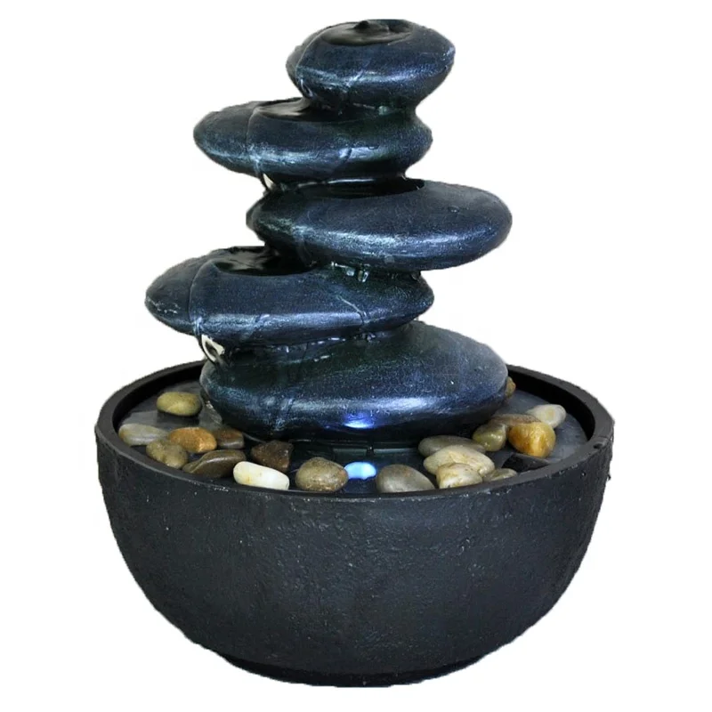 
Resin bamboo tabletop relaxing water fountain indoor for home decoration 