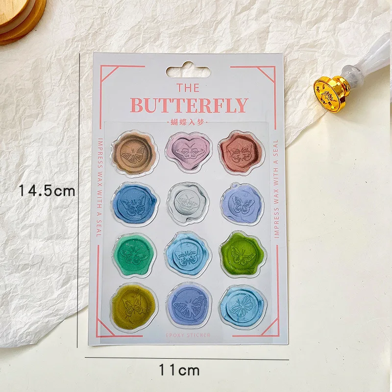 wholesale European Retro Customized OPP Bag Packaging Round Wax Invitation Seal Wax Sticker Suitable For Office Crowd