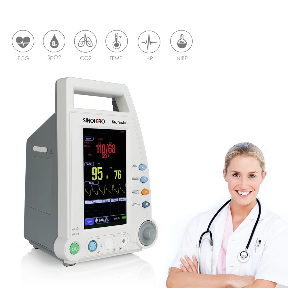 S60 Vista WiFi Monitoring Portable Patient Monitor Remote Vital Sign Monitor