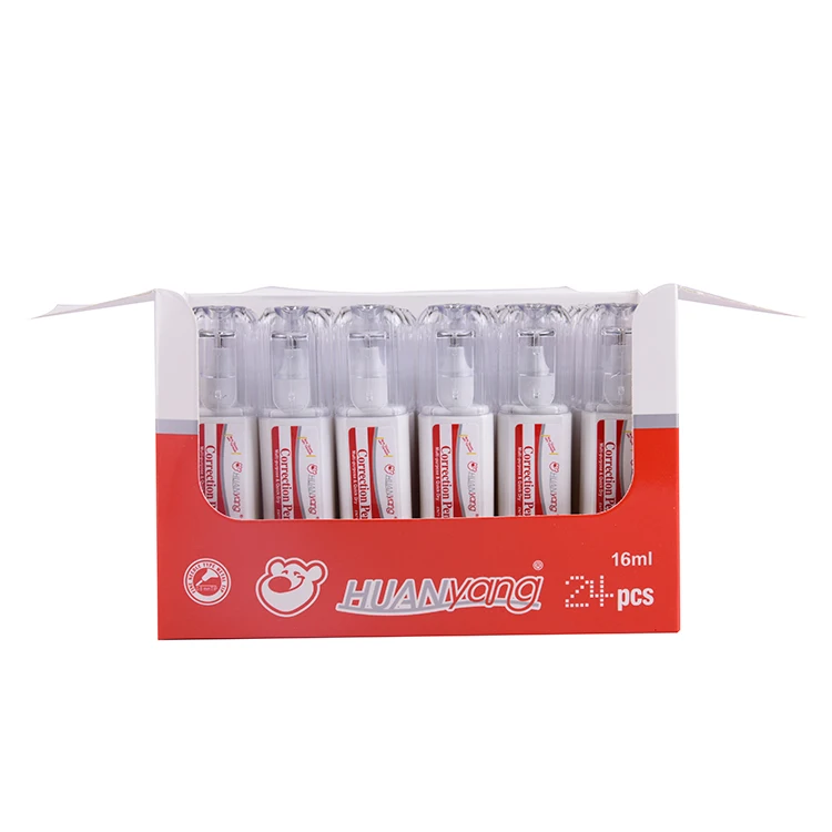 HUANyang wholesale cheap price high quality white 16ml supplies blank pen case