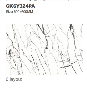 glazed porcelain super white kararra stone marble ceramic flooring  tile   60x60 24x24