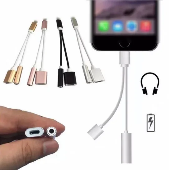 
3.5mm Headphone Jack Adapter Audio 2 in 1 usb cable For iPhone 7 7 plus support all new system 
