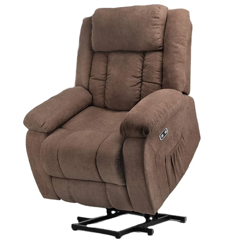 Modern fabric single person recliner electric and USB switch lifting massage recliner sofa