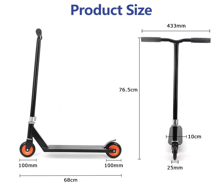 High Quality Professional cheap 2 Wheels kick foot scooters Freestyle 360 stunt scooter For Adult