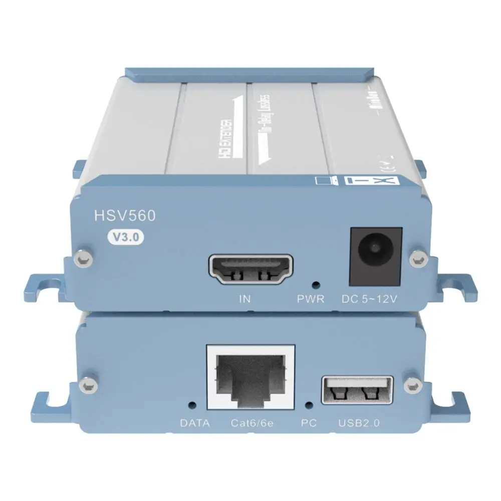 100m PoE KVM Extender over UTP/STP with USB2.0 Hub 1080P HD USB Extender over Cat5e Cat6