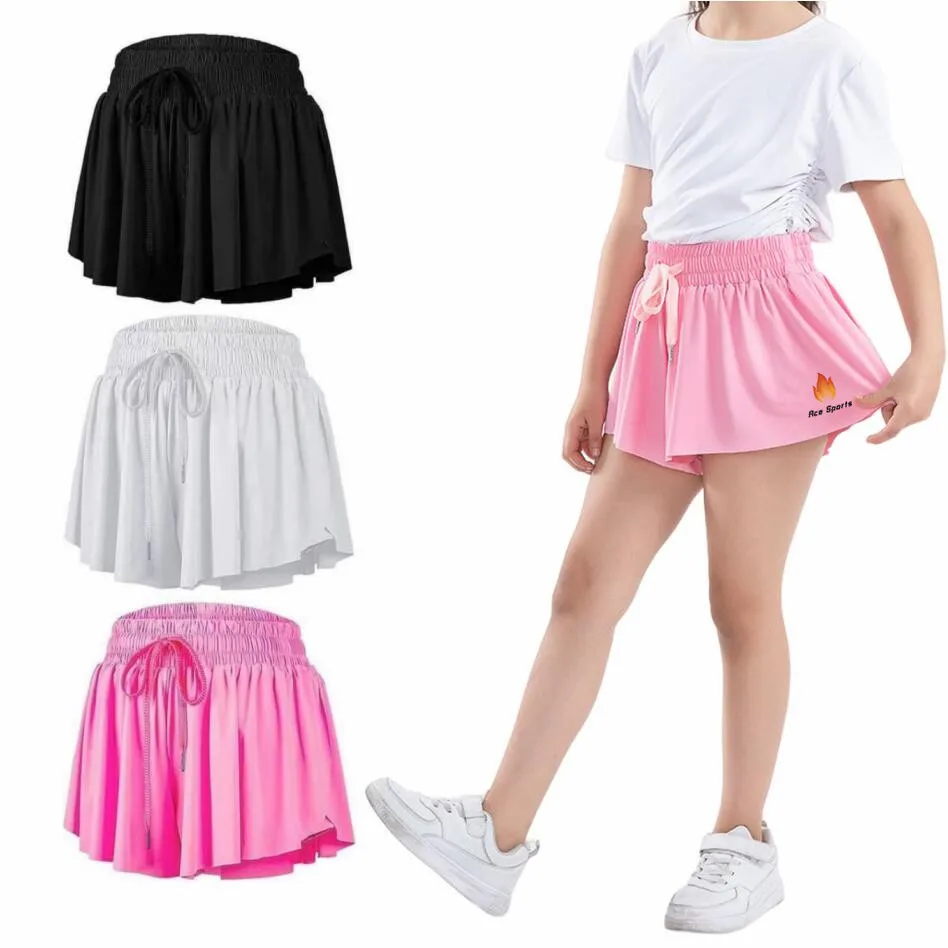 2 in 1 tennis skort Butterfly Skirt Girls running shorts cheer shorts Flowly skirts Girls tennis dress with inner shorts