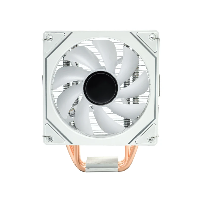 2-Way Mirror Style CPU Argb Fan 120mm 3Pin/4Pin Copper Pipe Heatsink High Performance Heat Pipe Lighted CPU Air Cooler Fan