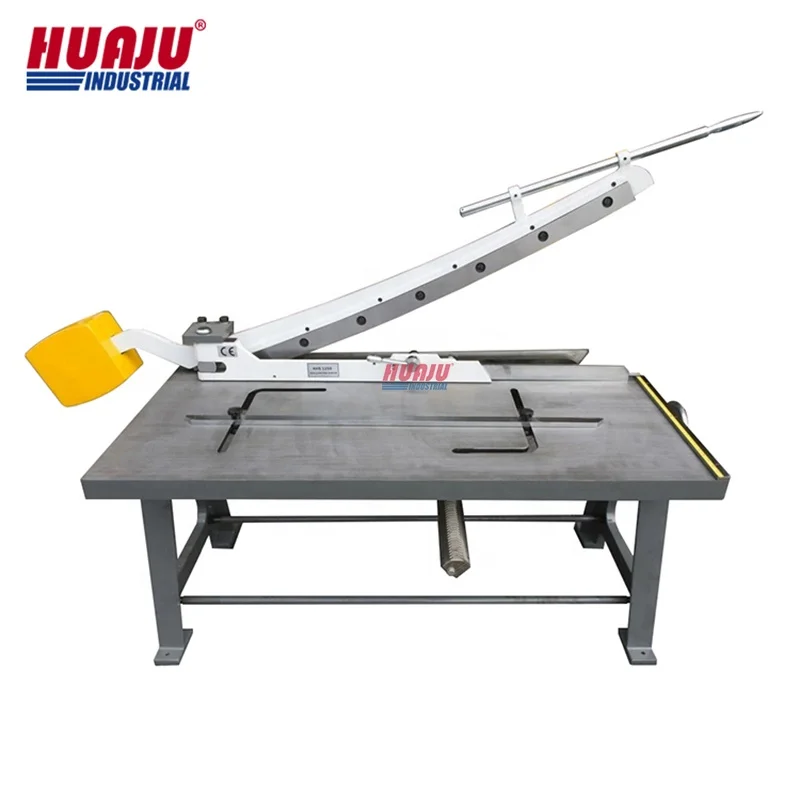 Huaju Industrial KHS-1000 Manual Sheet Metal Cutter Hand Operated Arm Guillotine Plate Shearing Machine