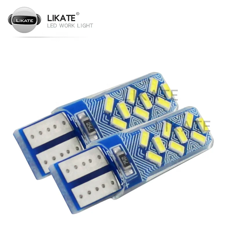LKT Car T10 W5W 5050 Strobe Rgb T10 Cob 18led Car Dc 12v Silicon Light Bulb Waterproof Colorful