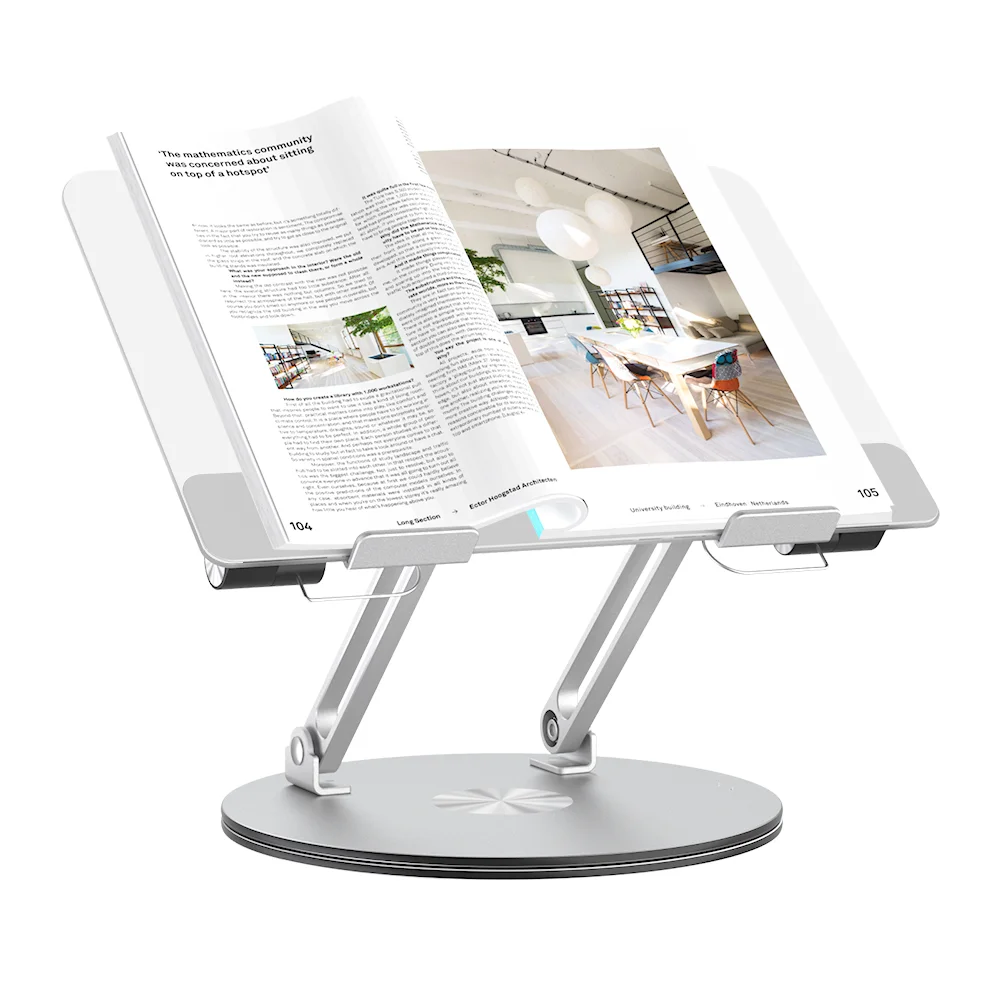 Акриловая подставка для чтения книг со скрытым зажимом, регулируемый по высоте держатель для поваренной книги, подставка для чтения, акриловая подставка для книг для чтения