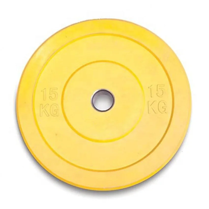 New style Weightlifting Barbell Bumper Plates 25kg Colorful Rubber Standard Weight Bumper Plate
