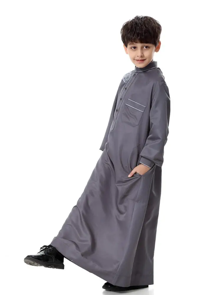 MXCHAN Robes for Muslim Arab middle eastern teenage boys arab thobe abaya kids islamic clothing