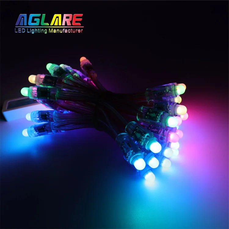 Ip65 Водонепроницаемый Dc5V 12 В цифровой Rgb цвет 10 мм Ws2811 Ic рождественские струнные огни Светодиодный модуль светодиодный пиксельный свет