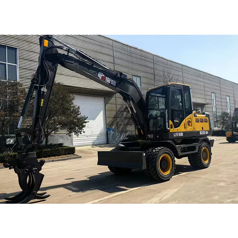 Heavy Duty Excavator Earthmoving Mining Digger Machine Rubber Compactor Wheel Large Excavator