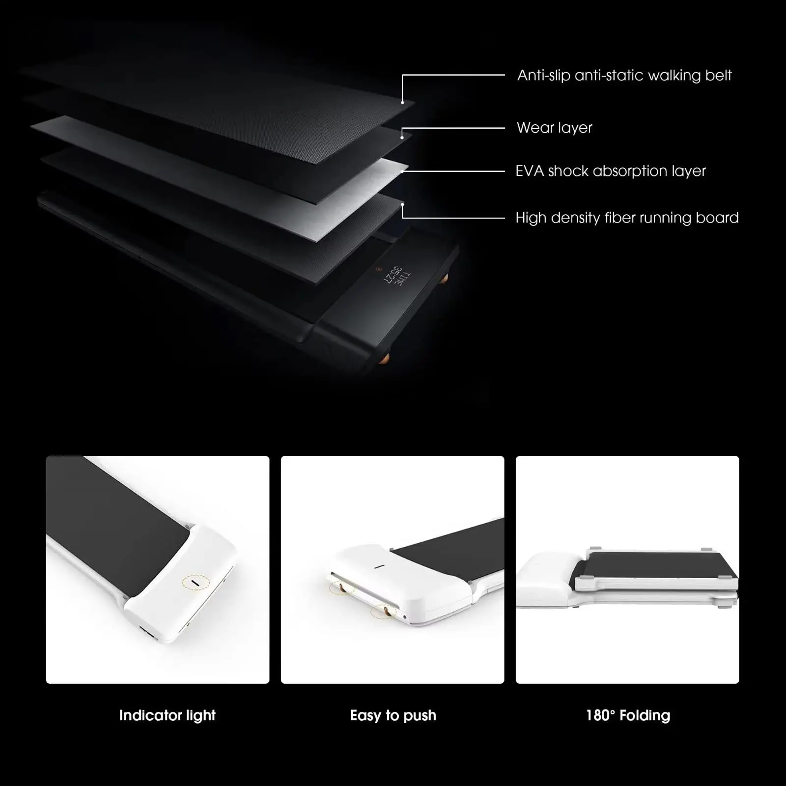 Ultra Slim Smart Foldable Walking Treadmill Running Jogging Exercise Machine for Home Office