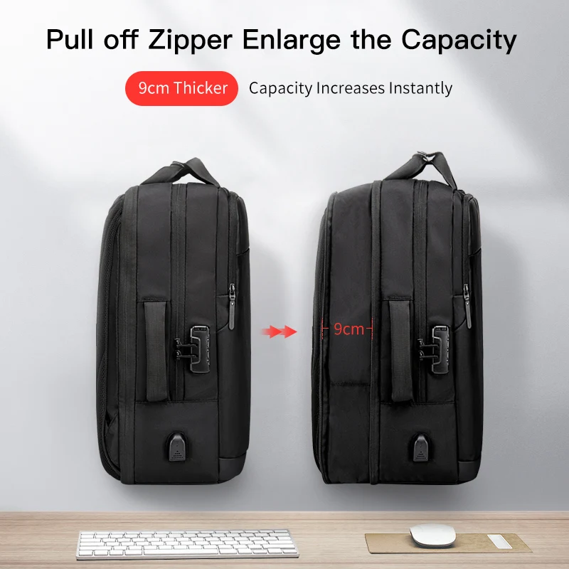 Custom  Anti Theft Lock USB Backpack Laptop Bags Large  Business Waterproof Wholesale Backpack OEM sac a dos mochilas antirrobo