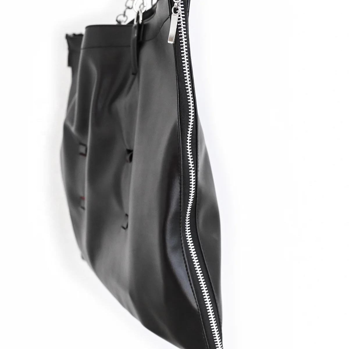 Black PU  Bondage BDSM Furniture Roll Up Zippered Storage Bag, Pouch Bag for Adult Sex Toy