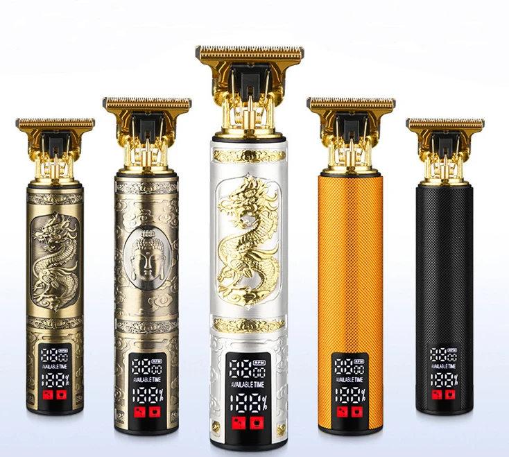Professional Men Electric ABS Trimmer Set of 8pcs Hair Clipper Trimmer Haircut Barber Shaver Machine With LCD For Men Children