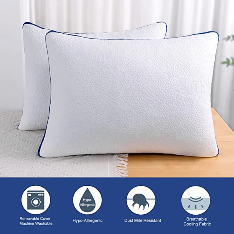 Factory direct supply pillow cross-border dormitory hotel processing custom pillow core broken memory foam filling