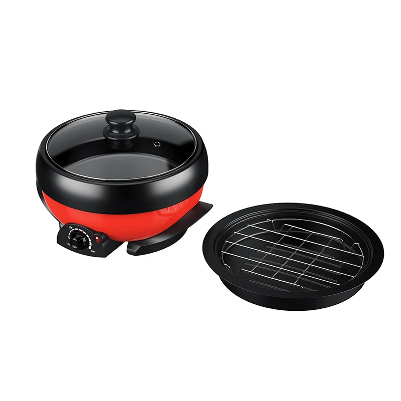 Multipurpose Electric Skillets 1100w Non Stick Electric Hot Cooking Pot with stainless steel