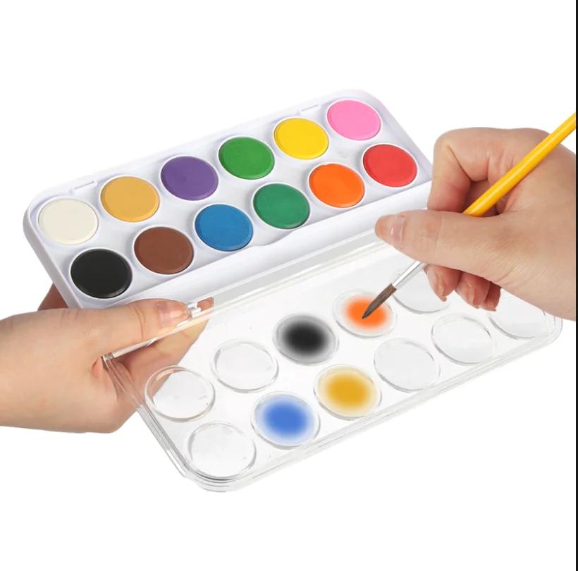 watercolor acrylic oil painting Water color Paint Set for Kids Bulk in 16 Colors watercolor palette