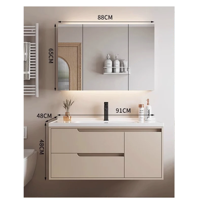 High Performance High Quality Low Price Bathroom Cabinet With Mirror Basin