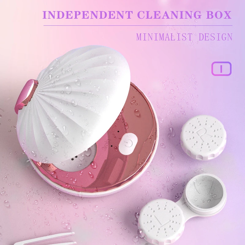 New Contact Lens Cleaner Automatic Ultrasonic Contact Lens Cleaner Cleaning Tools Portable Washing Machine Case
