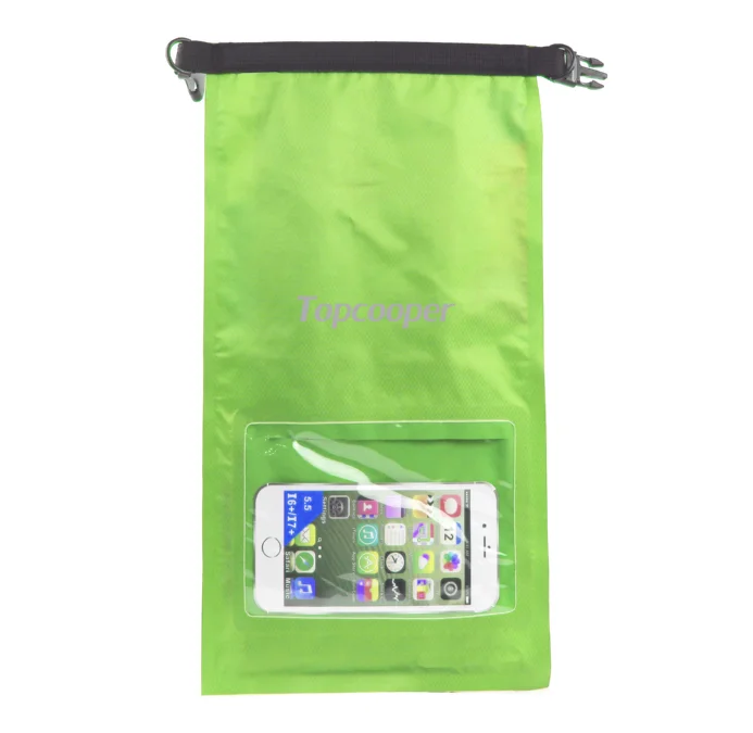 Topcooper Custom 2L Mini Waterproof Floating Bag Dry Sack Bag with Mobile Phone Window for Boating Kayak Accessories