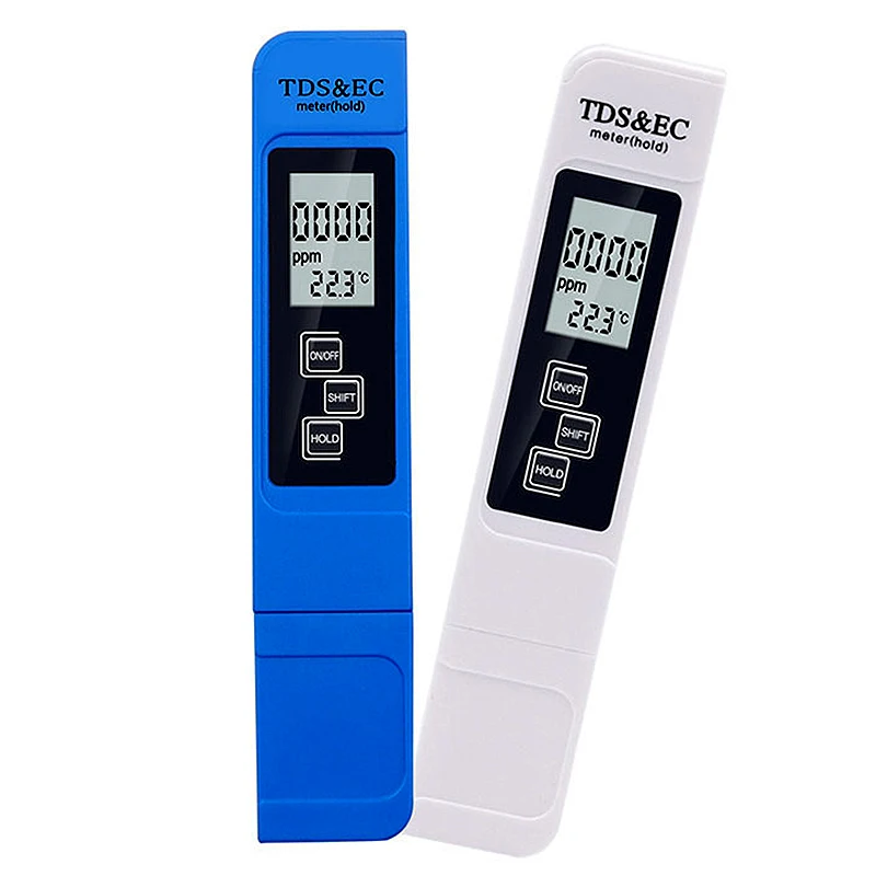 Portable EC TDS Meter 3 in 1 0--9999ppm Water tds Meter Price Drinking Water Aquarium Fast TDS EC Meter