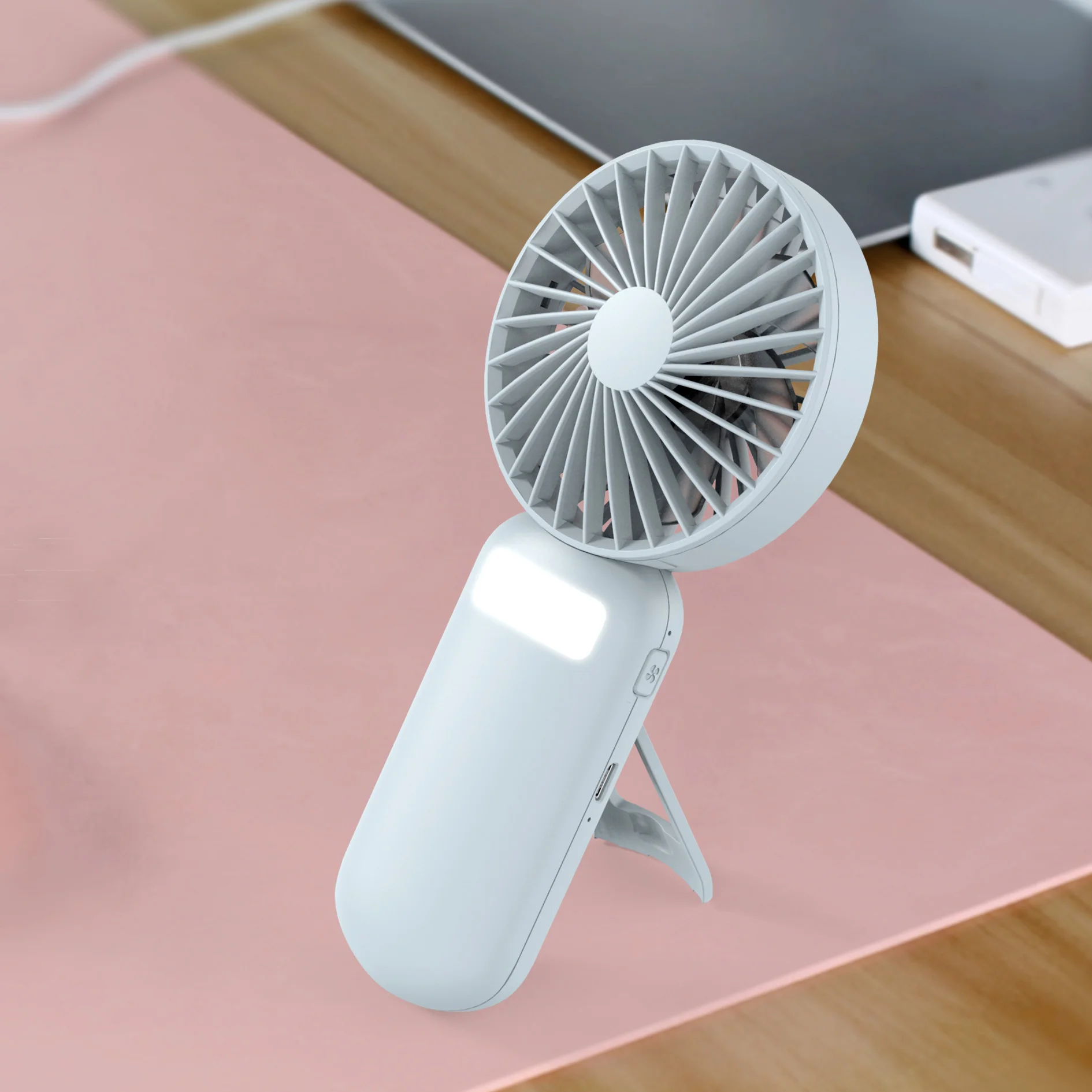 
Best Selling Led Makeup Portable And Beauty Holder Lady Pocket Handheld Desktop Mini Fan Usb With Mirror 