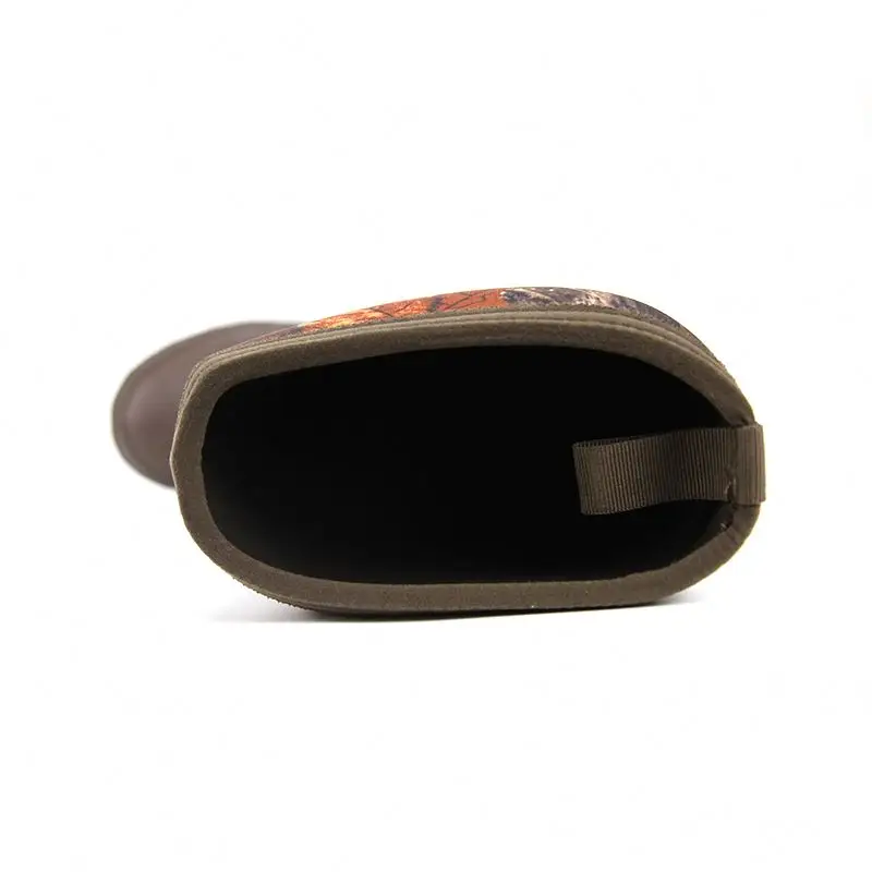 New Arrival Customized Rain Fishing Boots 100% Waterproof Camo Neoprene Fabric Rubber Boots for Hunting