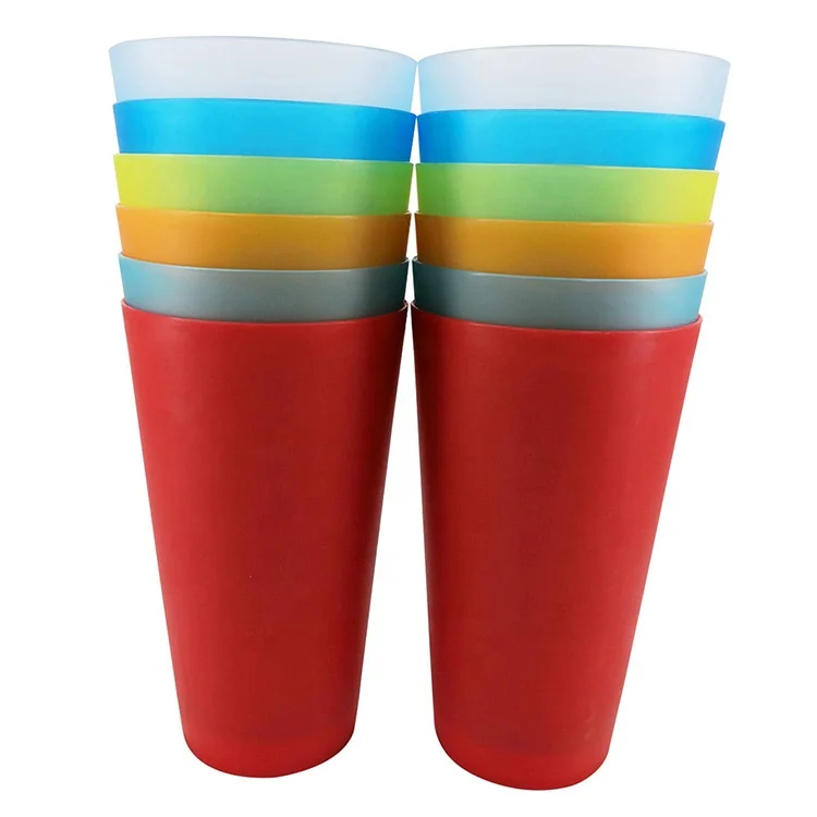 
Unbreakable BPA Free Drinking Glasses Reusable 20 ounce Plastic Tumblers with Custom Logo 