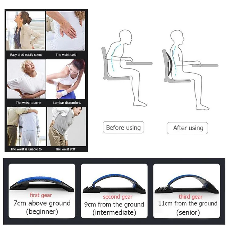 Lower Back Pain For Pain Relief Stretcher Body Waist Massage Muscle Stretcher Lumbar Back Pain Relief Device Massager