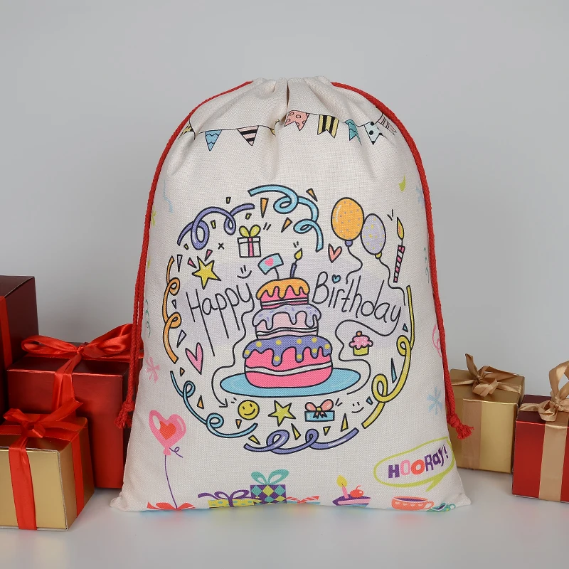 HighKing personalized 45x63cm Sublimation birthday goodie bags gift box packaging favor bags for kids