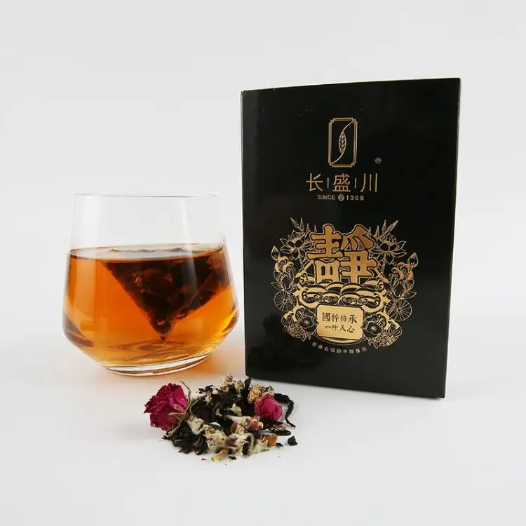 China export health drink instant skin beauty slim rose apple flower black tea