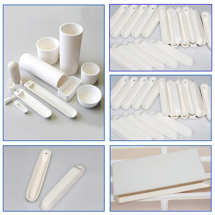 High temperature aluminum  crucible 99.6% alumina boat crucible