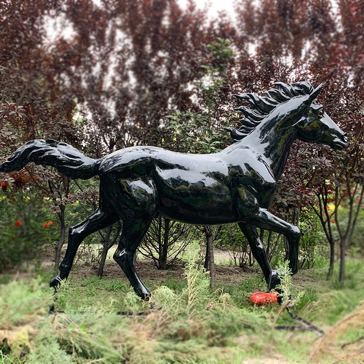Factory hot sale fiberglass life size horse statue