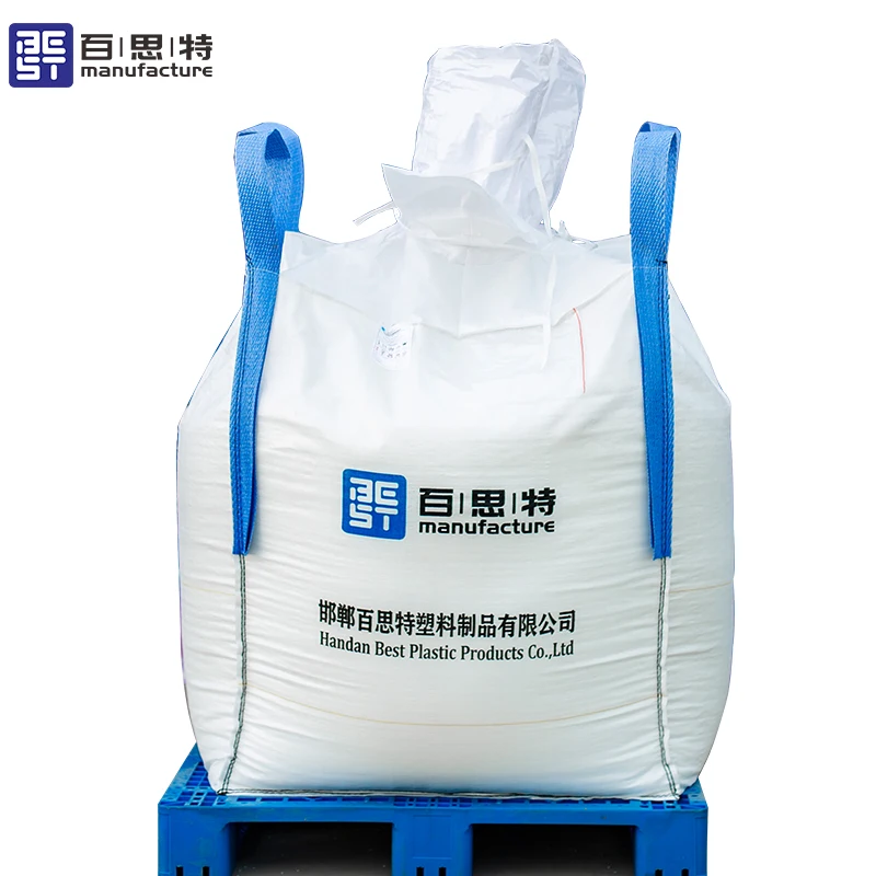 Jumbo Bag 100% Virgin PP Bulk Bags for Cement Big Bag Pallet with Filling Spout and Discharge Spout 5:1