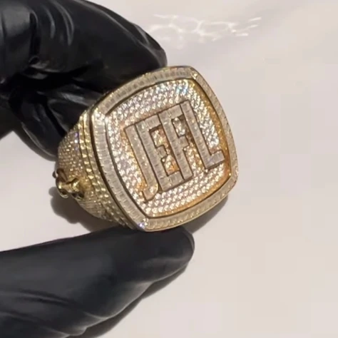 Men Cluster HIP HOP Moissanite Diamond Ring Moissanite Wedding Ring Fine Jewelry Ring For Men