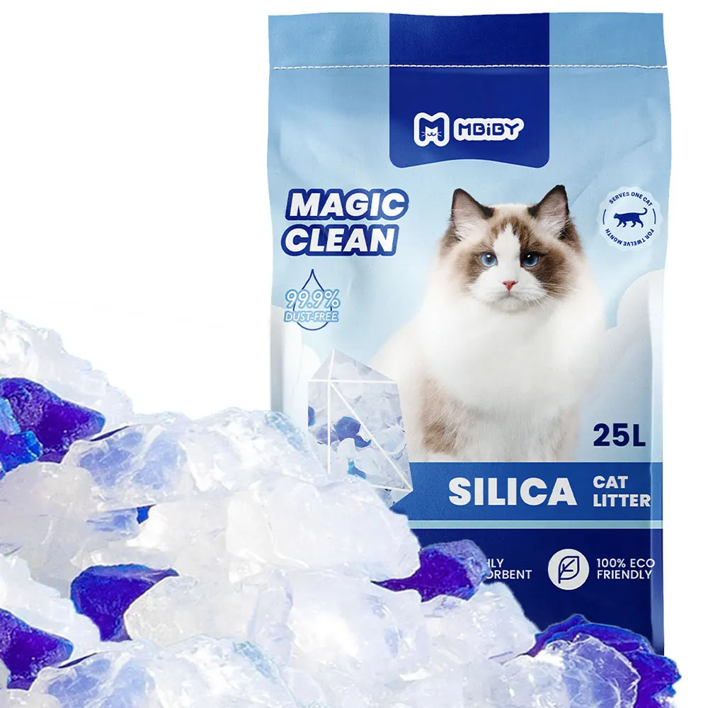 Oem Bulk Wholesale Dust-free Deodorant Silica Gel Crystal Cat Litter Sand Silicone Cat Litter