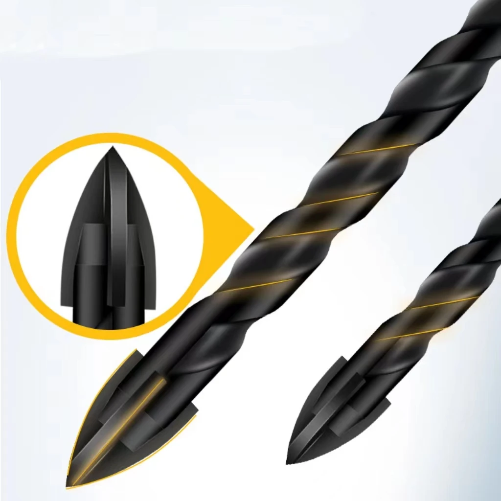 Customized Hex Shank Cross Carbide Tip Glass Drill Bits for glass/tile/wall drill