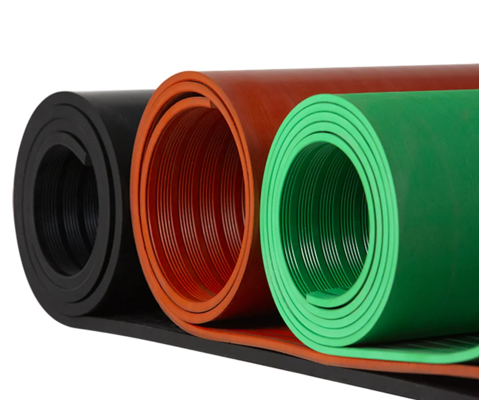 Wide Ribbed Rubber Matting  / Anti-static Rubber Sheet / Conductive Rubber Sheet