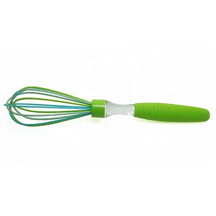 UJ-WS028-10  Food Grade Silicone Egg Beater with Multi Colors Silicone Wire Silicone Egg Whisk