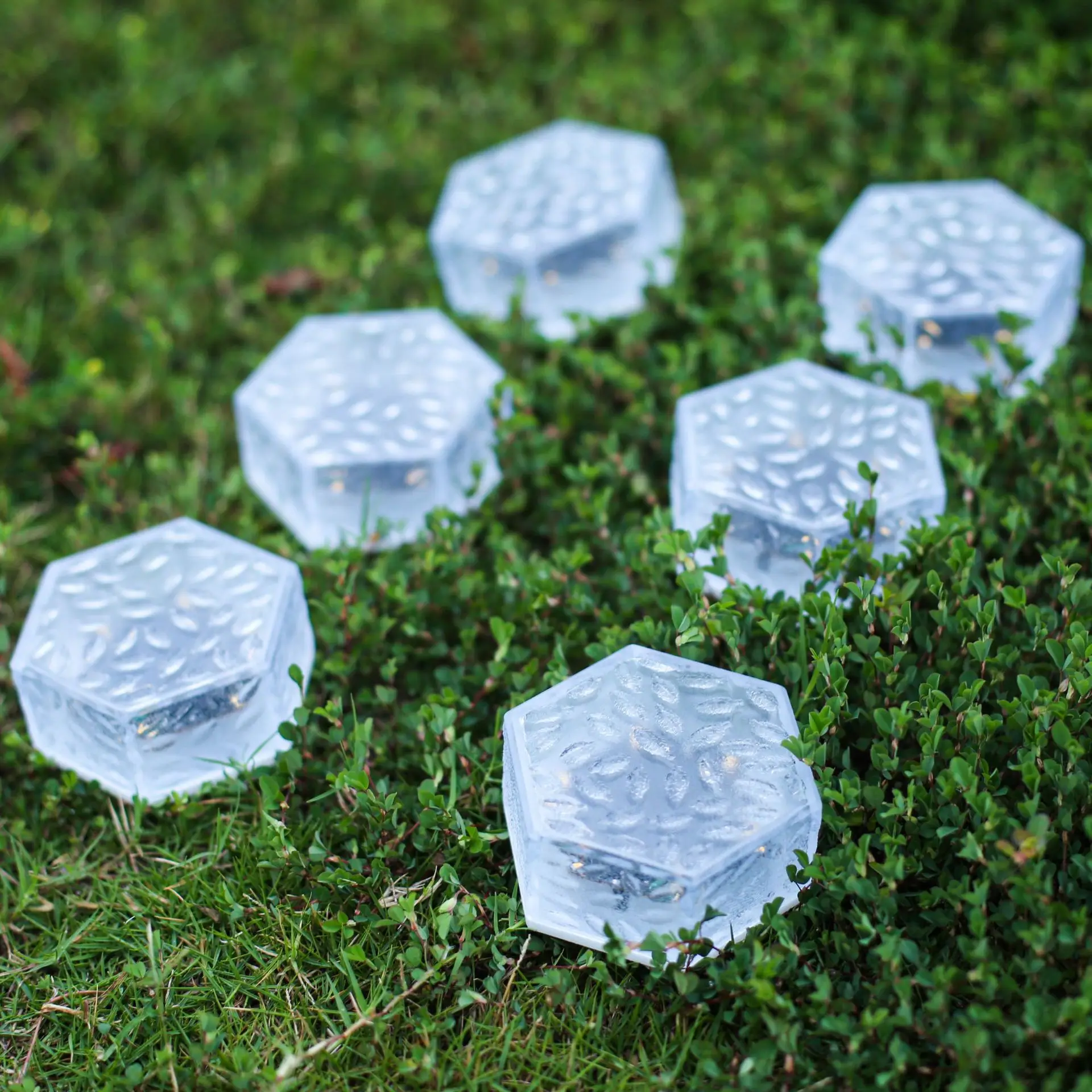 solar brick decoration garden light waterproof ABS  hexagon