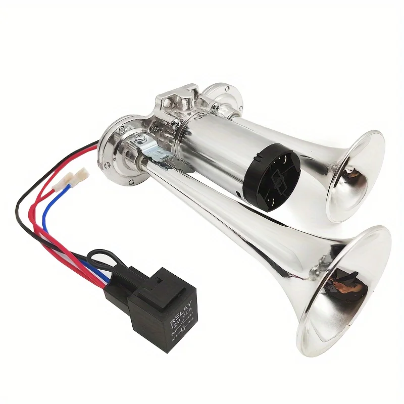 12V 24V 600dB Dual Tone12w Car Air Horn Kit Super Loud Trumpet Compressor For Motorcycle Car Boat Truck