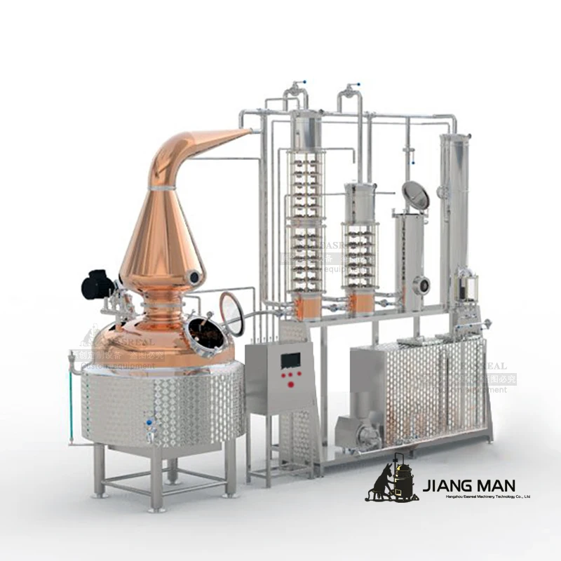 [JiangMan]-200L Vodka Distillery Equipment-Copper alcohol Distiller-Copper Distillation Column Distillery-Alembic Distiller